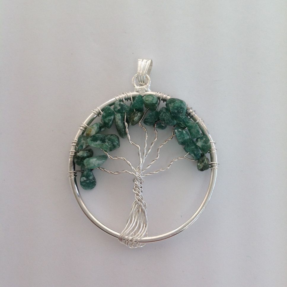 Pendant - Tree of Life - Green Aventurine Pendant - Tree of Life - Green Aventurine